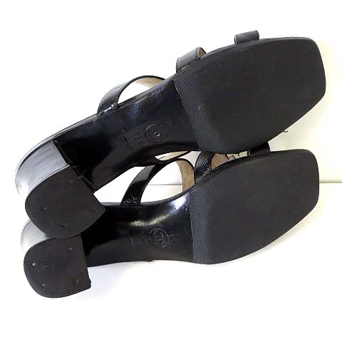 シャネル CHANEL サンダル ミュール 本革 レザー ダブル ココマーク  