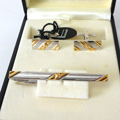 未使用品 ダンヒル dunhill タイピン ネクタイピン カフス セット ロゴ 
