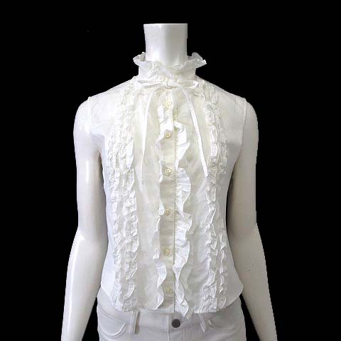 ロイスクレヨン Lois CRAYON シャツ ブラウス ノースリーブ フリル  