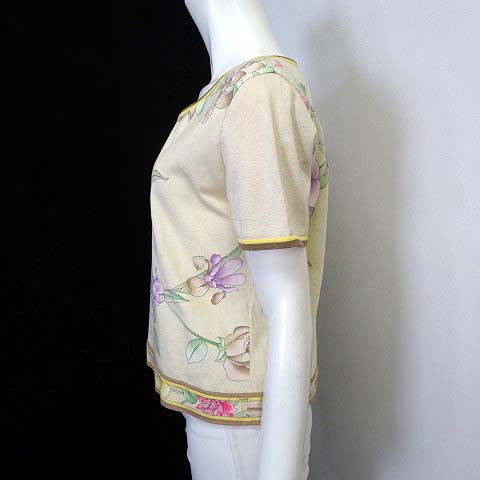 レオナール LEONARD カットソー シャツ ブラウス コットン 半袖 ロゴ  