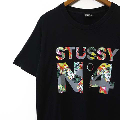 ステューシー STUSSY Tシャツ ロゴ N 4 花柄 ボタニカル 半袖 S ステューシー STUSSY Tシャツ ロゴ N 4 花柄 ボタニカル 半袖 S