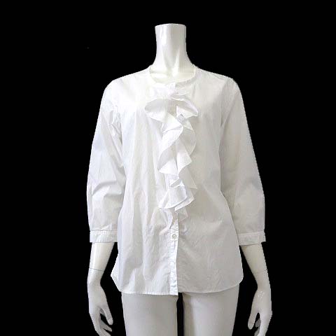 MARGARET HOWELL（マーガレットハウエル）ホワイトフリルシャツ 【公式