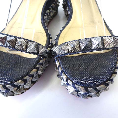 クリスチャンルブタン Christian louboutin サンダル デニム ロック