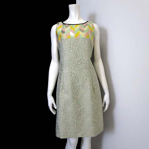 ポールカ PAULE KA ワンピース ノースリーブ ジャガード 織柄