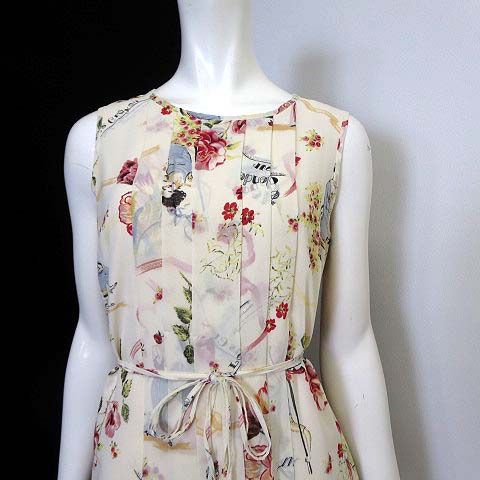 ロイスクレヨン Lois CRAYON ワンピース フレア タック プリーツ ロゴ  