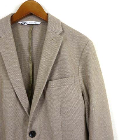 ZARA ベージュ スリムフィット シングルボタンジャケット
