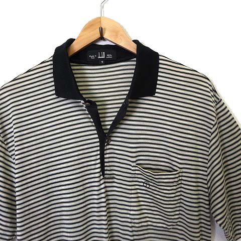 ダンヒル dunhill イタリア製 ポロシャツ マルチボーダー 半袖 