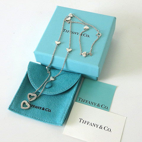 ティファニー TIFFANY & CO. ネックレス ダブル オープン ハート 