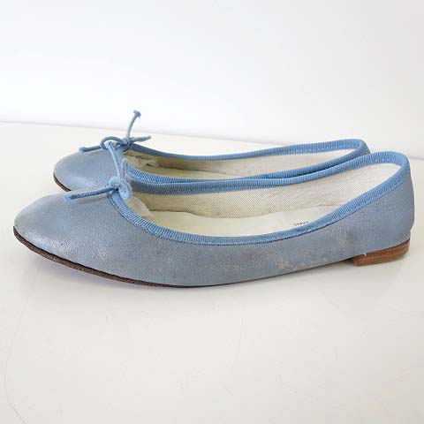 未使用⭐︎Repetto レペット 定番 バレエシューズ　ライトブルー　36.5 レペット Repetto バレエシューズ レザー リボン 36.5 水色 ライト