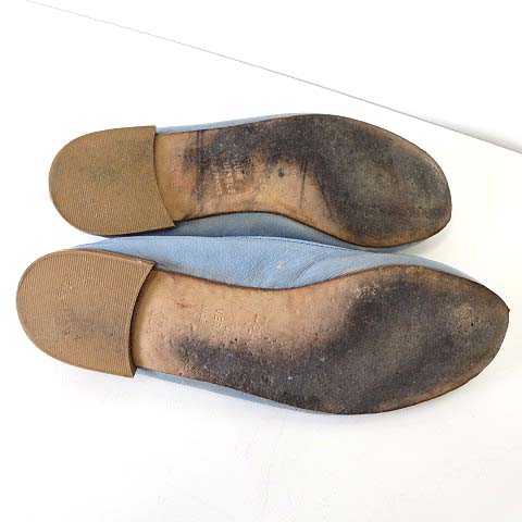 レペット Repetto バレエシューズ レザー リボン 36.5 水色 ライト