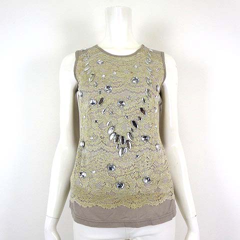 フォッシィ（FOSSI）レディース カットソー グレー系 　サイドにシャーリング （サイズ/38）*fs0002 フォッシィ（FOSSI）レディース カットソー グレー系 サイドに