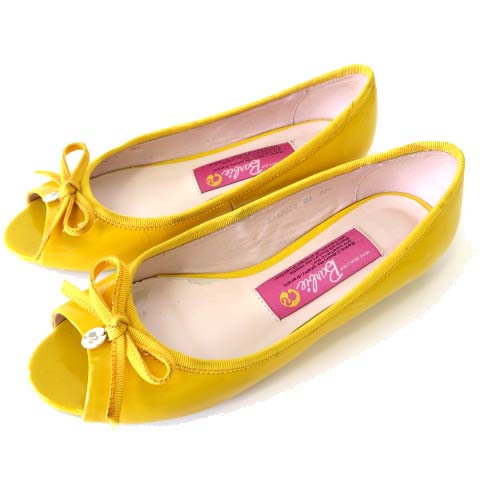 CHLOÉ FRANCIS イエロー リボン付きバレエシューズ  23cm CHLOÉ FRANCIS イエロー リボン付きバレエシューズ 23cm