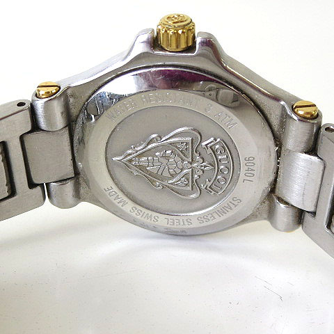 グッチ GUCCI 腕時計 9040L デイト コンビ クオーツ ゴールド シルバー 