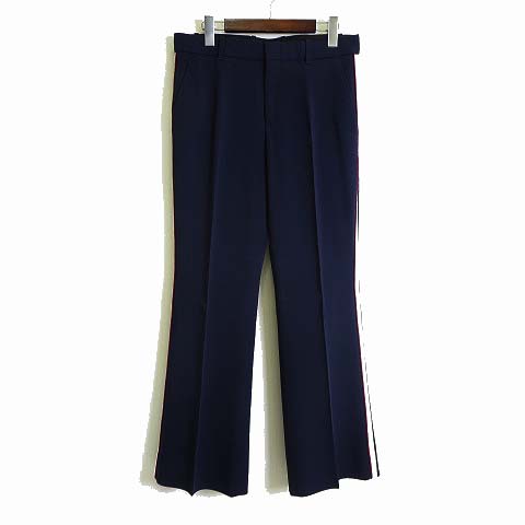 未使用品 グッチ GUCCI パンツ シェリー サイドライン フレアパンツ 