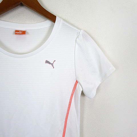 プーマ PUMA Tシャツ カットソー ドライ ロゴ プリント サイド リボン