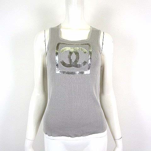 シャネル CHANEL タンクトップ キャミソール スポーツライン ココ  