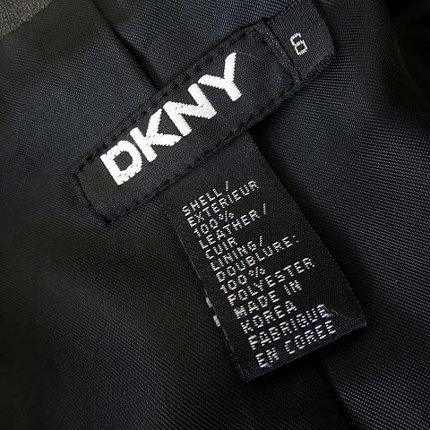 ダナキャランニューヨーク DKNY レザー ジャケット テーラード 本革 