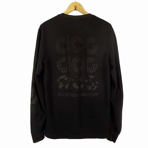 00s NIKE ゴツナイキプリント　サーマルカットソー　ロンT Mサイズ　黒 ナイキエーシージー NIKE ACG サーマルシャツ カットソー T