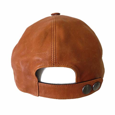 エルメス HERMES キャップ 帽子 レザーキャップ 本革 オールレザー H 