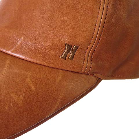 エルメス HERMES キャップ 帽子 レザーキャップ 本革 オールレザー H