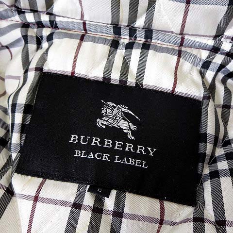 美品 Lサイズ バーバリーブラックレーベル チェック ダッフルコート ロング丈 バーバリーブラックレーベル BURBERRY BLACK LABEL コート ダッフル