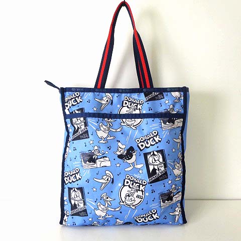 LeSportsac ドナルドダック エコバッグDisney100周年限定 ディズニー Disney レスポートサック LesportSAC コラボ 100周年