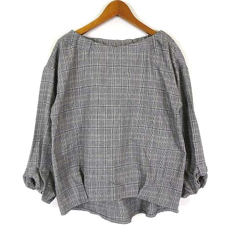 aquagarage シャツ ブラウス 春 秋 チェック 英国柄 バインダー