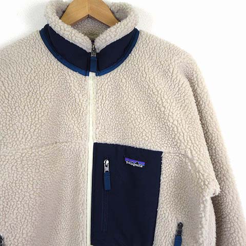 美品 パタゴニア レトロX フリース ジャケット アイボリー ネイビー 
