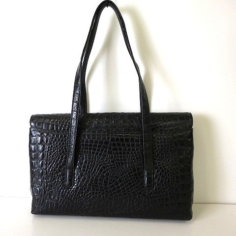 ヒロココシノ HIROKO KOSHINO バッグ ハンドバッグ クロコ型押し 