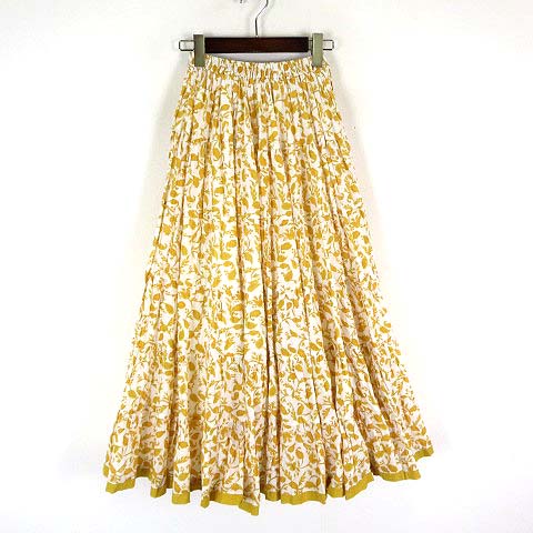 マリハ MARIHA 草原の虹のスカート ロングスカート マキシ 花柄 フレア  