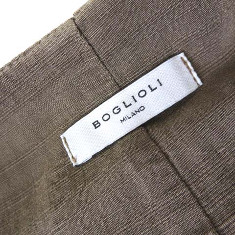 ボリオリ BOGLIOLI ジレ ベスト RA5008 コットン リネン ストレッチ S 