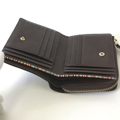 paul smith ポールスミス ジップストローグレイン二つ折り財布 ポール