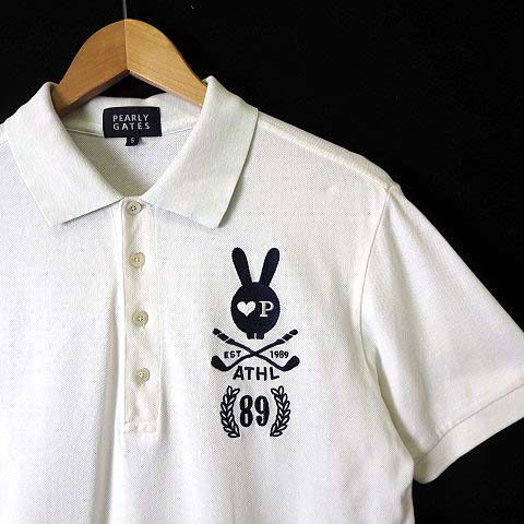 【新品】PEARLY GATES ゴルフシャツ ホワイト PEARLY GATES 周年記念 ゴルフポロシャツ ホワイト Mサイズ