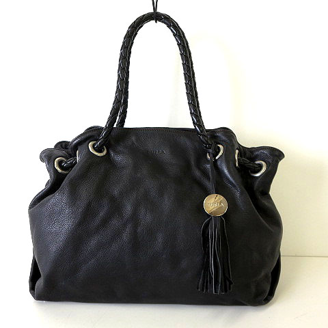 フルラ FURLA カルメン バッグ レザー トートバッグ フリンジ ロゴ 