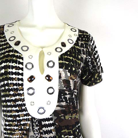 Tan Domenico MADE IN ITALY 半袖ワンピース Tan Domenico MADE IN ITALY 半袖ワンピース