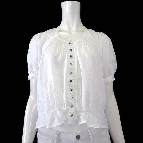 GASA リネンフリルブラウス gasa*ガサ フリルカラーブラウス コットン