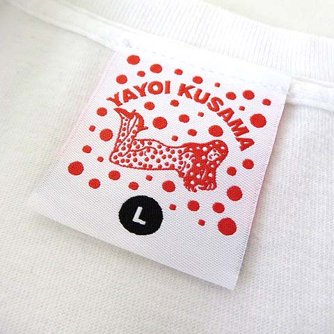 草間彌生 YAYOI KUSAMA Tシャツ プリント クルーネック 半袖 L 白