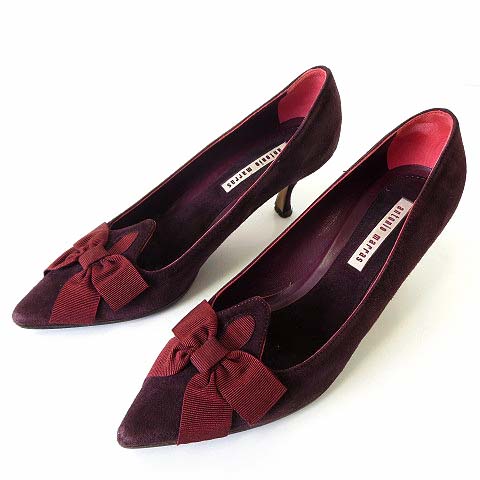 antonio marras アントニオマラス パンプス リボン 本革 スエード 