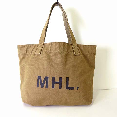 【美品】MHL マーガレットハウエル　ロゴプリントキャンバストートバッグ　正規品 楽天市場】MARGARET HOWELL MHL. / マーガレットハウエル LOGO