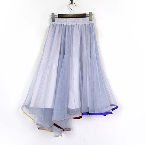 ファーファー furfur スカート ヘムトリミングプリーツスカート  