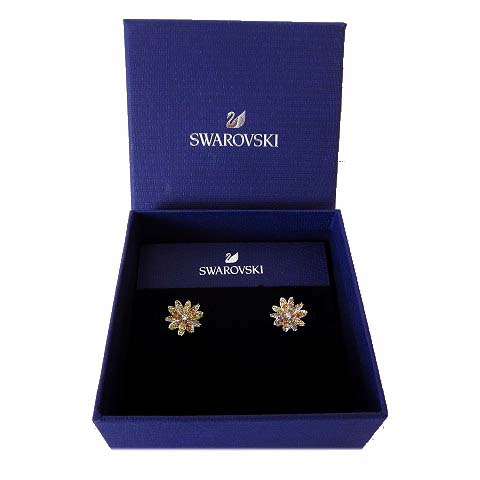 未使用品 スワロフスキー SWAROVSKI 2023 フラワー ピアス シルバー 