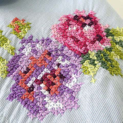 レイクアルスター Lake Alster ブラウス チュニック 花柄 刺繍 
