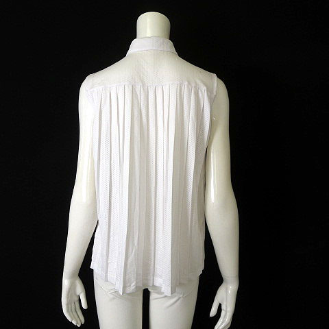 ARCHIVIO ノースリーブ メッシュ フリルポロシャツ 38