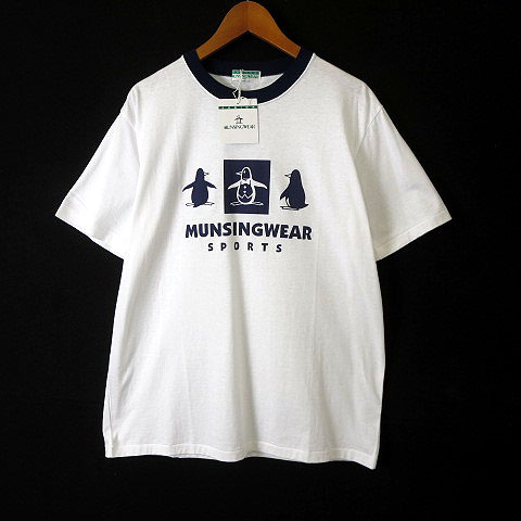 未使用品 マンシングウェア MUNSINGWEAR Tシャツ ロゴ プリント 未使用品 マンシングウェア MUNSINGWEAR Tシャツ ロゴ プリント