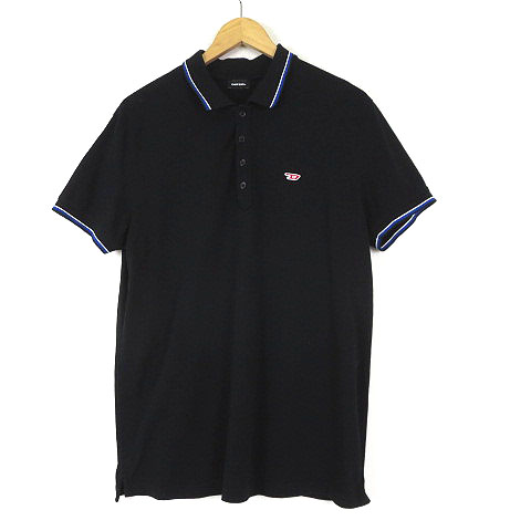 【DIESEL】10%値下げOK ディーゼル　ポロシャツ　ワッペン　サイズXL DIESEL】10%値下げOK ディーゼルポロシャツワッペンサイズXL
