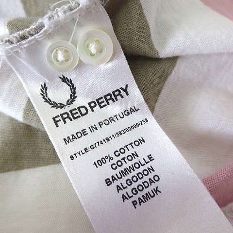 美品✨フレッドペリー 2024 今期 ポロシャツ ロゴ刺繍 ピンク 日本製 FRED PERRY ロゴ刺繍 ポロシャツ フレッドペリー