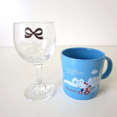 新品 ハローキティ 食器 グラス マグカップ ワイングラス 14点