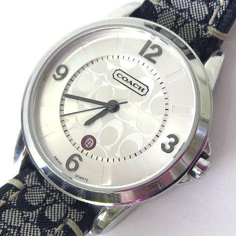 【美品　希少品　新品電池】3078 COACH ユニセックス腕時計　シルバー 楽天市場】コーチ（男女兼用腕時計｜腕時計）の通販