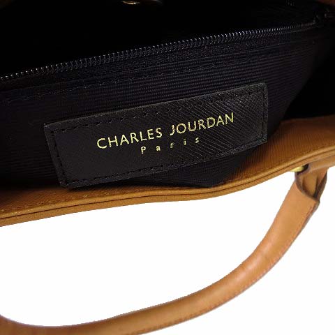 最終価格[美品] CHARLES JOURDANトートバッグ ブラウン/ブラック kbnet2019v2_ce1402