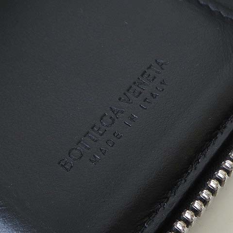 極美✨ボッテガ 二つ折り財布 ラウンドジップ レザー イントレチャート